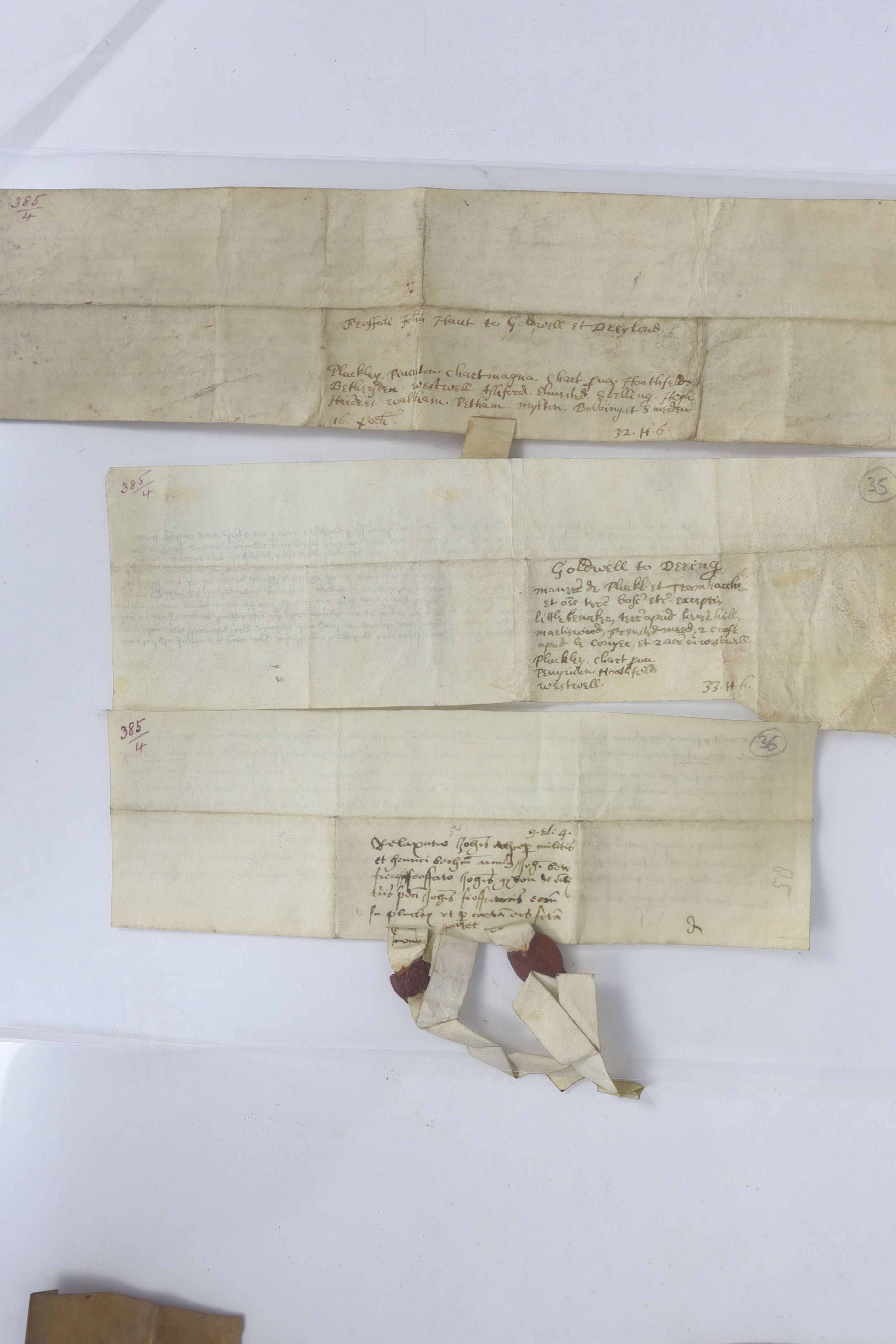 A Collection of deeds and documents relating chiefly to Kent, 1264-1654, from the collection of Thomas Godfrey Godfrey-Faussett (1829-1877)